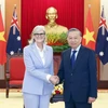 Tổng Bí thư Tô Lâm tiếp Toàn quyền Australia Sam Mostyn thăm cấp Nhà nước tới Việt Nam. (Ảnh: Thống Nhất/TTXVN)