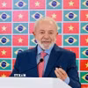 Tổng thống nước Cộng hòa Liên bang Brazil Luiz Inácio Lula da Silva phát biểu tại họp báo. (Ảnh: Việt Đức/TTXVN)