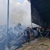 Xưởng gỗ rộng hàng trăm m2 bị thiêu rụi hoàn toàn. (Nguồn: Báo Công an Nhân dân)