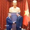 Tổng Bí thư, Chủ tịch nước Tô Lâm tiếp Quyền Bộ trưởng Bộ Hải quân Hoa Kỳ Hùng Cao. (Ảnh: Thống Nhất/TTXVN)