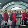 Các cầu thủ U23 Việt Nam rời Qatar sang Saudi Arabia. (Nguồn: VFF)