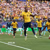 Gonzalo Plata (số 19) tỏa sáng đưa Ecuador vào vòng knock-out World Cup 2026. (Ảnh: AFP/TTXVN)