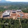 Công trường xây dựng trường Phổ thông nội trú liên cấp Tiểu học và Trung học cơ sở Thuận An (Lâm Đồng). (Ảnh: Nguyễn Huy Thành/TTXVN)