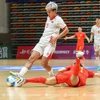 Tuyển Futsal Việt Nam (áo trắng) toàn thắng tại vòng loại Futsal châu Á 2026. (Nguồn: VFF)