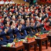 Lãnh đạo Đảng và Nhà nước tham dự Đại hội Thi đua yêu nước toàn quốc lần thứ XI. (Ảnh: Diệp Trương/TTXVN)