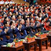 Lãnh đạo Đảng và Nhà nước tham dự Đại hội Thi đua yêu nước toàn quốc lần thứ XI. (Ảnh: Diệp Trương/TTXVN)