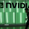 Biểu tượng của Tập đoàn Nvidia tại triển lãm máy tính ở Đài Loan (Trung Quốc). (Ảnh: Reuters/TTXVN)