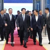 Chủ tịch nước Lương Cường kiểm tra buổi tổng duyệt Lễ mở ký Công ước Hà Nội 2 Chủ tịch nước Lương Cường kiểm tra công tác chuẩn bị và tổng duyệt Lễ mở ký Công ước Liên hợp quốc về chống tội phạm mạng (Công ước Hà Nội) tại Trung tâm Hội nghị Quốc Gia (Mỹ Đình, Hà Nội). (Ảnh: TTXVN)