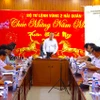 Ông Nguyễn Văn Thọ làm việc với Bộ Tư lệnh Vùng 2 Hải quân về công tác chuẩn bị tổ chức bầu cử sớm. (Nguồn: Báo Hải quân)
