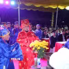 Lễ hội khai ấn đền thờ Trần Hưng Đạo, xã Yên Dương (Hà Trung, Thanh Hóa) để tri ân công đức của Hưng Đạo Đại vương Trần Quốc Tuấn và các bậc tiền nhân. (Ảnh: Hoa Mai/TTXVN)