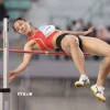 Bùi Kim Anh vượt qua mức xà 1m86, giành HCV nhảy cao tại SEA Games 33. (Ảnh: Minh Quyết/TTXVN)