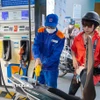 Mua bán xăng, dầu tại cửa hàng Petrolimex. (Ảnh: Trần Việt/TTXVN)
