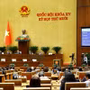 Quốc hội biểu quyết thông qua Luật Dân số. (Ảnh: Doãn Tấn/TTXVN)
