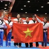 Taekwondo mang về tấm HCV về cho đoàn thể thao Việt Nam. (Ảnh: Minh Quyết/TTXVN)