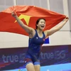 Nguyễn Thị Mỹ Trang giành HCV SEA Games 33. (Nguồn: Báo Thanh niên)