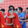 U22 Việt Nam được kỳ vọng sẽ giành HCV SEA Games 33. (Ảnh: Minh Quyết/TTXVN)
