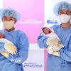 Các em bé sơ sinh tại Trung tâm y tế Gangnam ở Seoul, Hàn Quốc. (Ảnh: Yonhap/TTXVN)