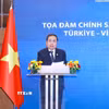 Chủ tịch Quốc hội Trần Thanh Mẫn phát biểu tại Phiên khai mạc Tọa đàm chính sách thúc đẩy hợp tác Việt Nam-Thổ Nhĩ Kỳ. (Ảnh: Doãn Tấn/TTXVN)