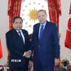 Chủ tịch Quốc hội Trần Thanh Mẫn hội kiến Tổng thống Thổ Nhĩ Kỳ Recep Tayyip Erdogan. (Ảnh: TTXVN)
