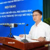 Phó Chủ tịch UBND Thành phố Hồ Chí Minh Nguyễn Mạnh Cường phát biểu tại hội thảo. (Ảnh: Trung Tuyến/TTXVN)