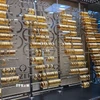 Trang sức vàng được bày bán tại tiệm kim hoàn ở Istanbul, Thổ Nhĩ Kỳ. (Ảnh: THX/TTXVN)