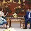 Thủ tướng Phạm Minh Chính tiếp bà Audrey Azoulay, Tổng Giám đốc UNESCO. (Ảnh: Dương Giang/TTXVN)