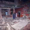 Ngôi nhà đổ nát sau vụ tấn công bằng tên lửa nghi của Ấn Độ. (Nguồn: AP)