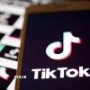 Biểu tượng nền tảng TikTok trên màn hình điện thoại ở Arlington, Virginia, Mỹ. (Ảnh: THX/TTXVN)
