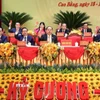 Đoàn Chủ tịch điều hành Đại hội. (Ảnh: Quốc Đạt/TTXVN)