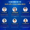 Danh sách 10 nhà khoa học trẻ nhận Giải thưởng Khoa học công nghệ Quả Cầu Vàng năm 2025.