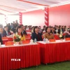 Phó Thủ tướng Chính phủ Phạm Thị Thanh Trà (hàng 1, ngoài cùng bên phải) cùng các đại biểu tại Lễ khởi công. (Ảnh: Thanh Thương/TTXVN)