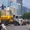 Hiện trường vụ tai nạn tại vòng xoay Công trường Mê Linh, phường Sài Gòn, Thành phố Hồ Chí Minh.