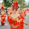 Các nghệ sỹ trong điệu múa truyền thống. (Ảnh: Đỗ Quyên/TTXVN)