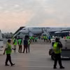 Máy bay của Turkish Airlines đã bị cháy cụm lốp càng đáp bên phải trong lúc hạ cánh xuống sân bay quốc tế Tribhuvan. (Nguồn: AP)