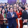 Thủ tướng Phạm Minh Chính dự Hội nghị tổng kết đề án hỗ trợ phụ nữ khởi nghiệp và biểu dương điển hình hợp tác xã do phụ nữ tham gia quản lý năm 2025. (Ảnh: Dương Giang/TTXVN)