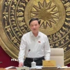 Phó Chủ tịch Quốc hội Nguyễn Khắc Định phát biểu chỉ đạo cuộc họp. (Ảnh: Hải Ngọc/TTXVN)