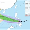 Hướng di chuyển của bão. (Nguồn: Trung tâm Dự báo Khí tượng Thủy văn Quốc gia)