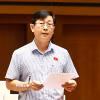 Đại biểu Quốc hội tỉnh Bình Thuận Nguyễn Hữu Thông phát biểu. (Ảnh: Doãn Tấn/TTXVN)