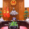 Thủ tướng Phạm Minh Chính chủ trì họp triển khai kế hoạch phân cấp, phân quyền khi thực hiện mô hình tổ chức chính quyền địa phương 2 cấp. (Ảnh: Dương Giang/TTXVN)