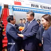 Thủ tướng Phạm Minh Chính chủ trì Lễ tiễn Tổng Bí thư, Chủ tịch nước Trung Quốc Tập Cận Bình tại Sân bay quốc tế Nội Bài. (Ảnh: Doãn Tấn/TTXVN)