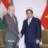 Thủ tướng Phạm Minh Chính tiếp Chủ tịch Hội hữu nghị Hungary-Việt Nam Botz László, nhân chuyến thăm chính thức Hungary vào tháng 1/2024. (Ảnh: Dương Giang/TTXVN)