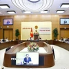 Chủ tịch Quốc hội Trần Thanh Mẫn chủ trì Phiên họp thứ nhất của Ủy ban dự thảo sửa đổi, bổ sung một số điều của Hiến pháp năm 2013. (Ảnh: Doãn Tấn/TTXVN)