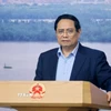 Thủ tướng Phạm Minh Chính chủ trì Phiên họp lần thứ 21 của Ban Chỉ đạo các dự án quan trọng quốc gia. (Ảnh: Dương Giang/TTXVN)
