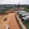 Thi công cao tốc Biên Hòa-Vũng Tàu đoạn qua thành phố Biên Hòa. (Ảnh: Công Phong/TTXVN)