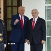 Tổng thống Mỹ Donald Trump và Thủ tướng Israel Benjamin Netanyahu tại cuộc gặp ở Nhà Trắng, Washington, D.C., ngày 7/4/2025. (Ảnh: THX/TTXVN)