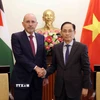 Bộ trưởng Bộ Ngoại giao Lê Hoài Trung tiếp Phó Thủ tướng, Bộ trưởng Bộ Ngoại giao và Kiều dân Jordan Ayman Hussein Abdullah Safadi. (Ảnh: An Đăng/TTXVN)