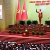 Phiên thảo luận tại hội trường về các văn kiện Đại hội. (Ảnh: TTXVN)
