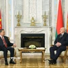 Tổng Bí thư Tô Lâm hội đàm hẹp với Tổng thống Belarus Aleksandr Lukashenko. (Ảnh: Thống Nhất/TTXVN)