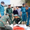 Bộ Chỉ huy Quân sự tỉnh phối hợp với các lực lượng địa phương đã thực hiện cất bốc, quy tập thành công hài cốt liệt sỹ Võ Hơn (sinh năm 1921, nguyên quán Quảng Nam-Đà Nẵng) sau gần 70 năm nằm lại tại tổ 1 Vĩnh Điềm, phường Tây Nha Trang. (Ảnh: TTXVN phát)