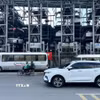 Điểm đỗ xe thông minh trên phố Lê Văn Lương (Hà Nội). (Ảnh: Quốc Lũy/TTXVN)
